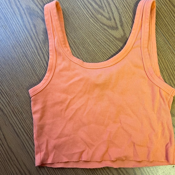 Bright orange corset tank top - Picture 2 of 3